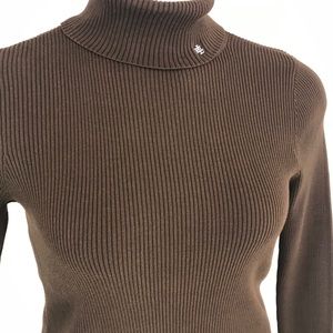 Lauren Ralph Lauren Turtleneck Ribbed Sweater Sz M